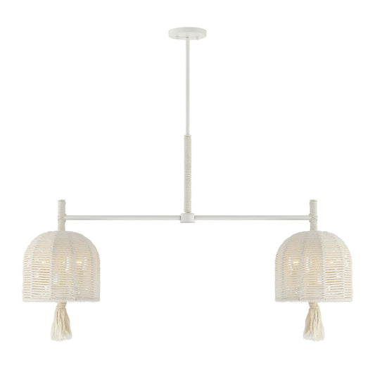 Savoy House Lunara 6 Lt Chandelier, Cotton/White Cotton, Cotton