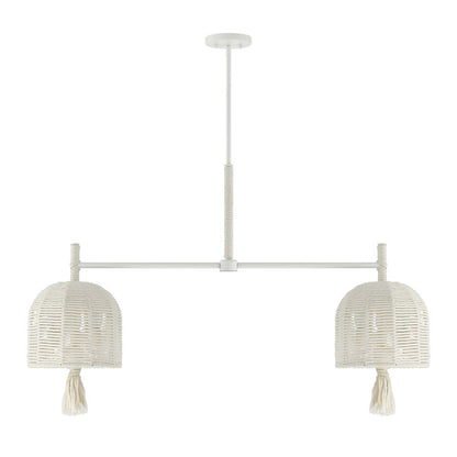Savoy House Lunara 6 Lt Chandelier, Cotton/White Cotton, Cotton