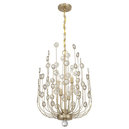 Savoy House Irina 4 Light Chandelier, Noble Brass