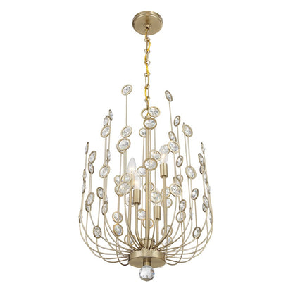 Savoy House Irina 4 Light Chandelier, Noble Brass