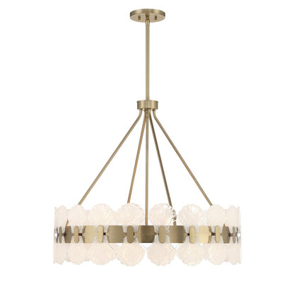 Savoy House Bancroft 6 Lt Chandelier, Noble Brass