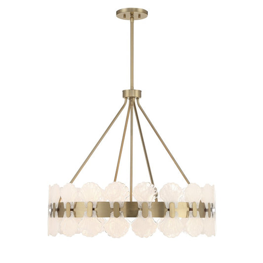 Savoy House Bancroft 6 Lt Chandelier, Noble Brass