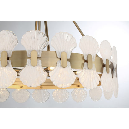 Savoy House Bancroft 6 Lt Chandelier, Noble Brass