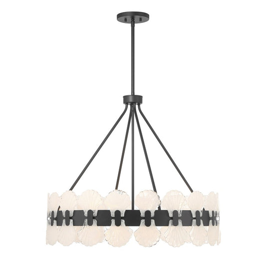 Savoy House Bancroft 6 Lt Chandelier, Matte Black