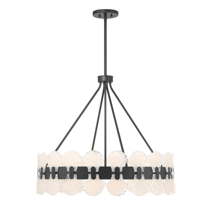 Savoy House Bancroft 6 Lt Chandelier, Matte Black