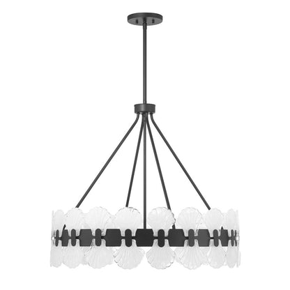 Savoy House Bancroft 6 Lt Chandelier, Matte Black