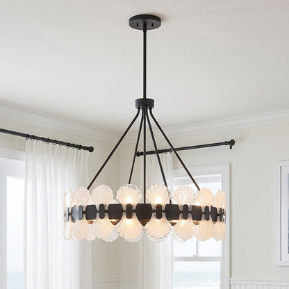 Savoy House Bancroft 6 Lt Chandelier, Matte Black