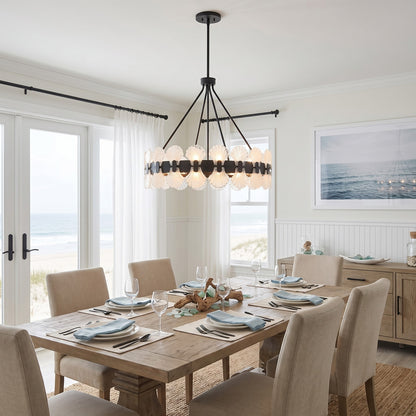Savoy House Bancroft 6 Lt Chandelier, Matte Black