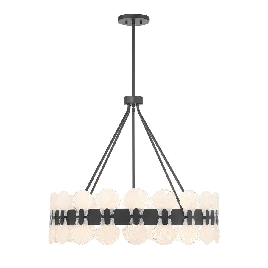 Savoy House Bancroft 6 Lt Chandelier, Matte Black