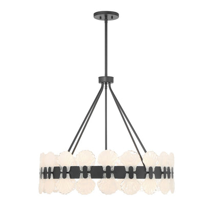 Savoy House Bancroft 6 Lt Chandelier, Matte Black