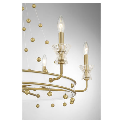 6 Light Chandelier, White