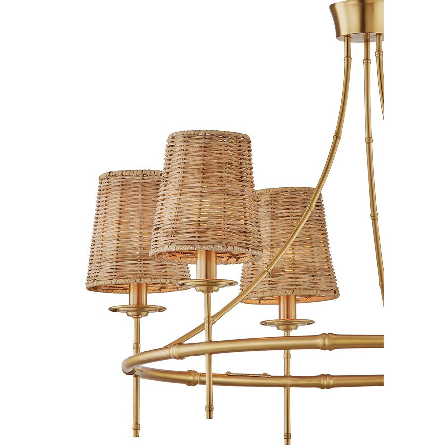 Savoy House Ashbury 6 Lt Chandelier, Warm Brass