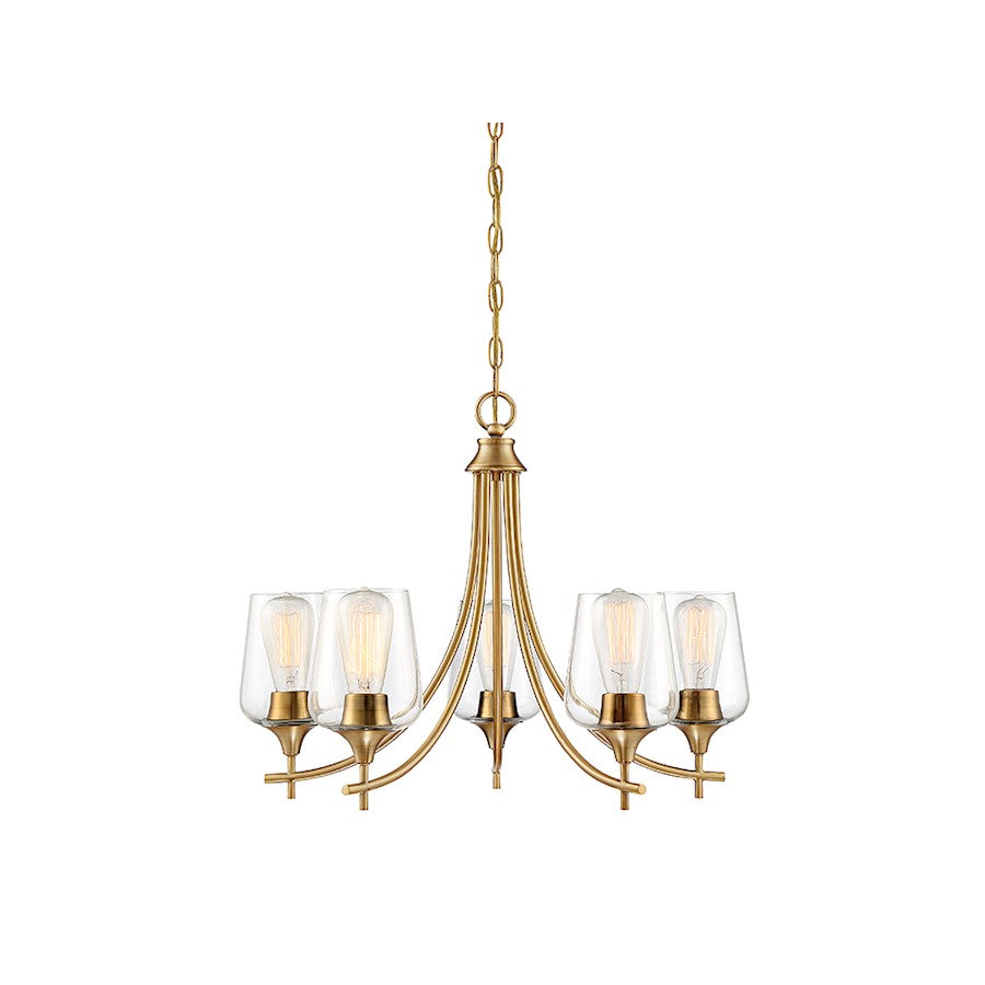 Savoy House Octave 5-Light Chandelier, Warm Brass - 1-4032-5-322