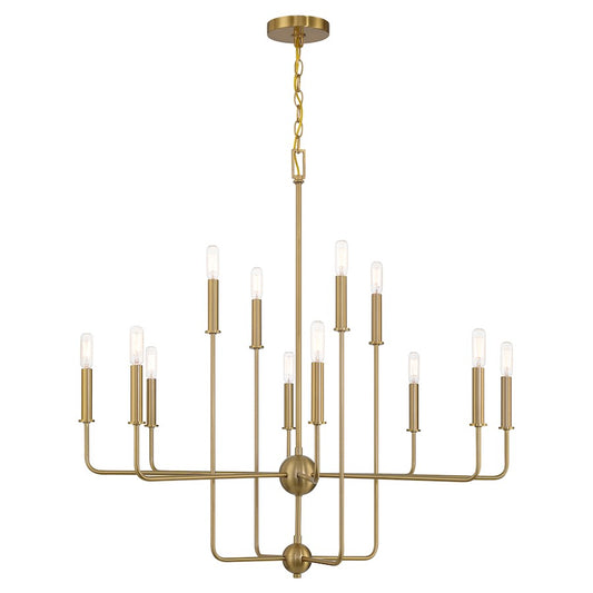 Savoy House Avondale 12-Light Chandelier, Warm Brass - 1-4046-12-322