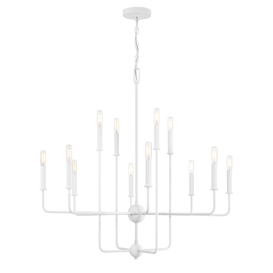 Savoy House Avondale 12-Light Chandelier, Bisque White - 1-4046-12-83