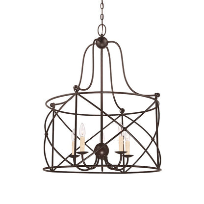 Savoy House Seneca 5-Light Pendant, English Bronze - 1-4072-5-13