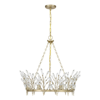 Savoy House Orianna 6 Light Chandelier, Noble Brass