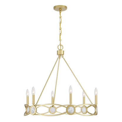 Savoy House Minette 6 Lt Chandelier, Spun Gold