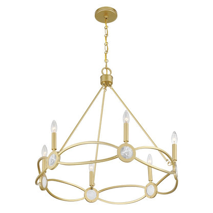 Savoy House Minette 6 Lt Chandelier, Spun Gold