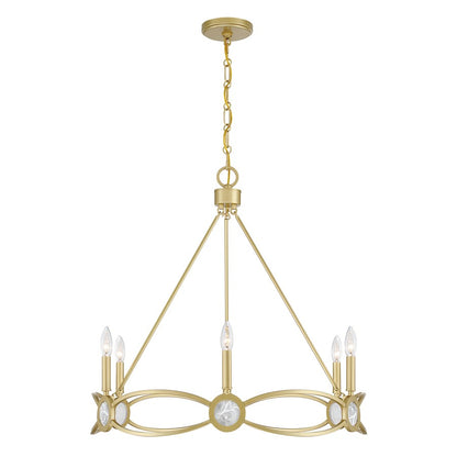 Savoy House Minette 6 Lt Chandelier, Spun Gold