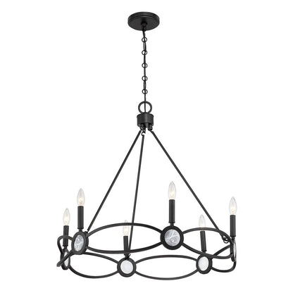 Savoy House Minette 6 Lt Chandelier, Matte Black