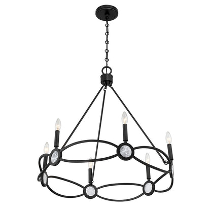 Savoy House Minette 6 Lt Chandelier, Matte Black