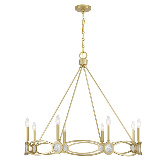 Savoy House Minette 8 Lt Chandelier, Spun Gold