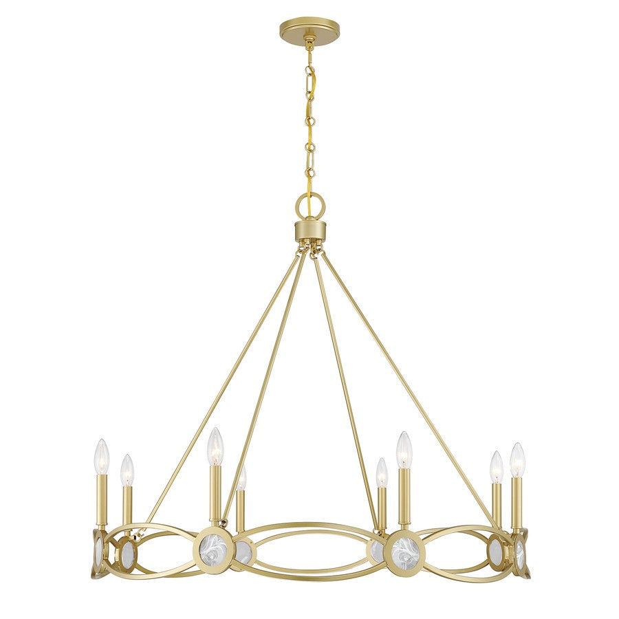 Savoy House Minette 8 Lt Chandelier, Spun Gold