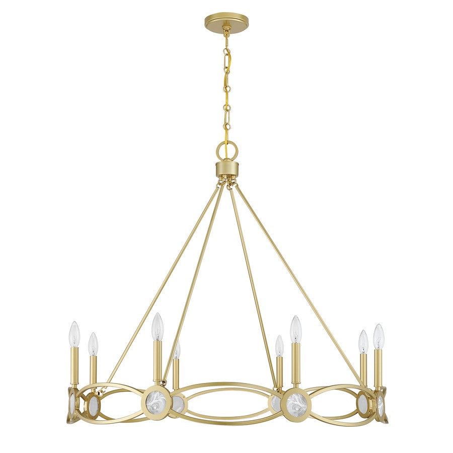 Savoy House Minette 8 Lt Chandelier, Spun Gold