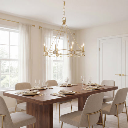 Savoy House Minette 8 Lt Chandelier, Spun Gold