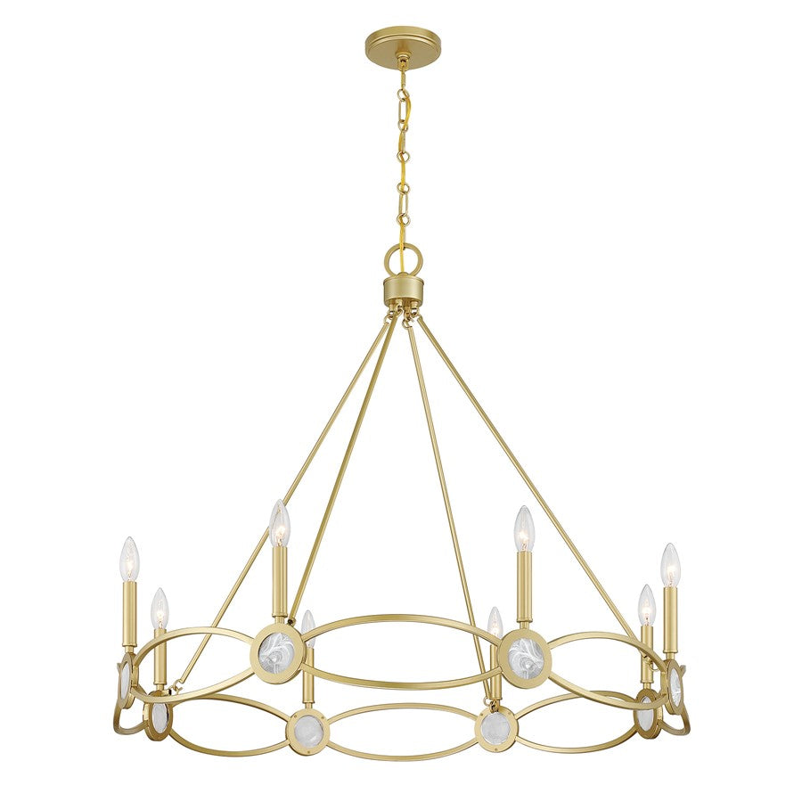Savoy House Minette 8 Lt Chandelier, Spun Gold
