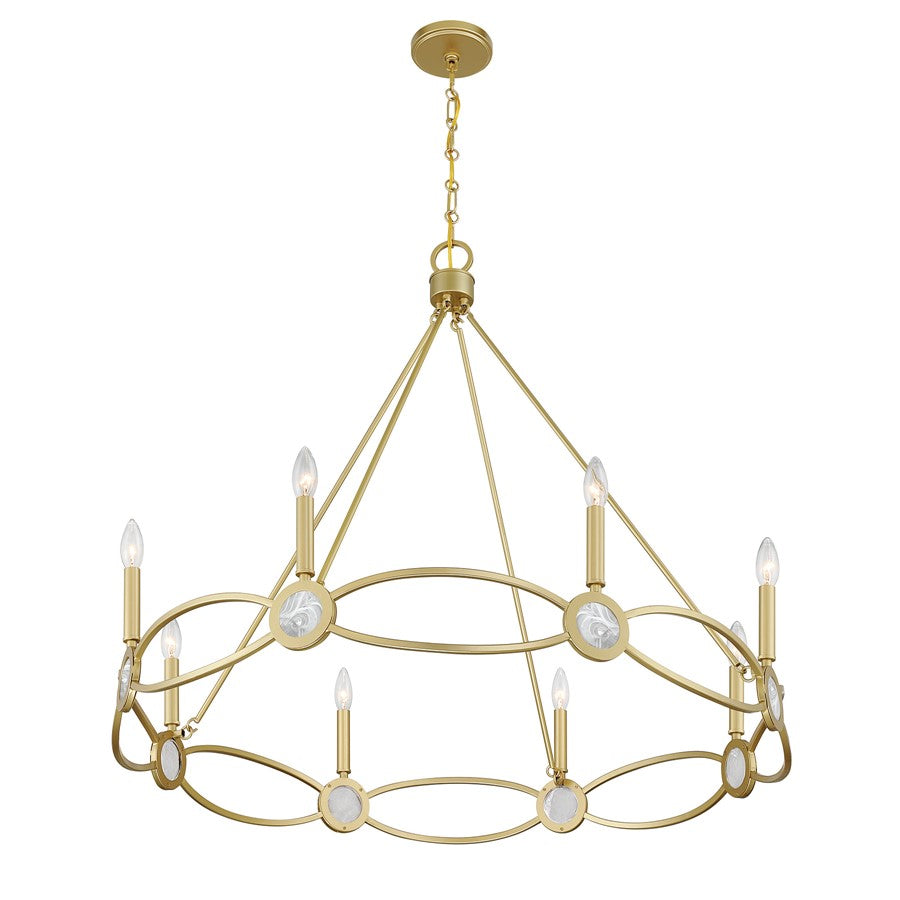 Savoy House Minette 8 Lt Chandelier, Spun Gold