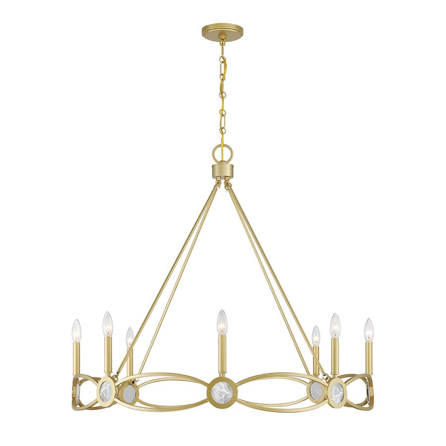 Savoy House Minette 8 Lt Chandelier, Spun Gold