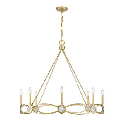 Savoy House Minette 8 Lt Chandelier, Spun Gold