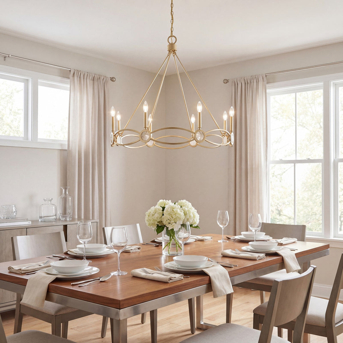 Savoy House Minette 8 Lt Chandelier, Spun Gold