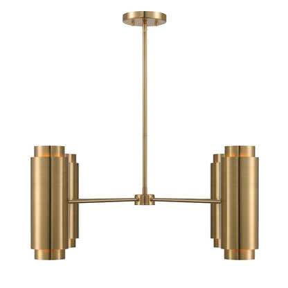 8 Light Chandelier, Noble Brass