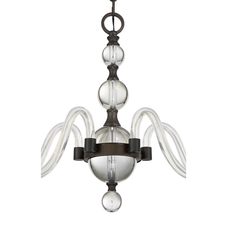 Savoy House Aragon 5 Light Chandelier, Mediterranean Bronze/Clear