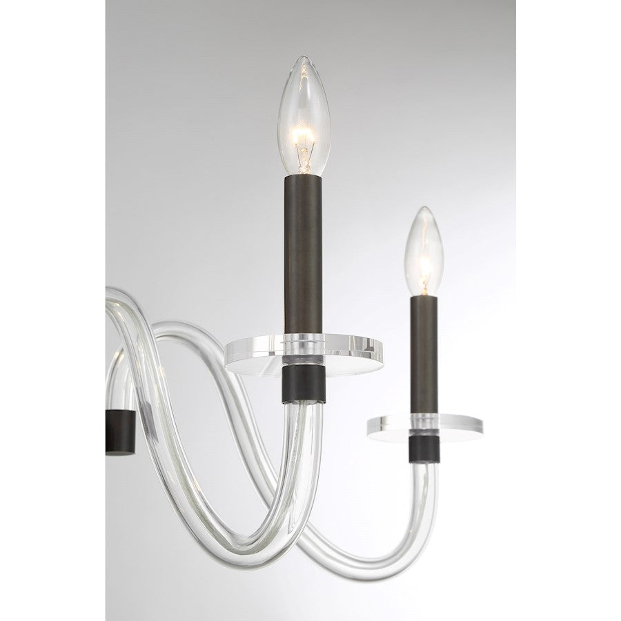 Savoy House Aragon 8 Light Chandelier, Mediterranean Bronze/Clear