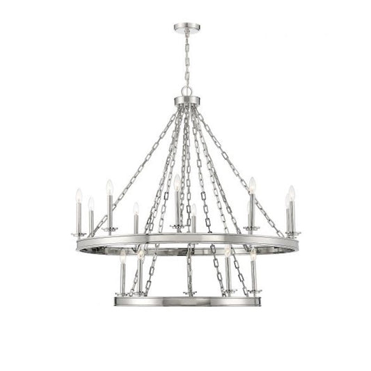 Savoy House Seville 15-Light Chandelier, Polished Nickel - 1-4406-15-109