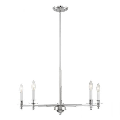 Savoy House Jasmine 5-Light Chandelier, Polished Nickel - 1-4410-5-109