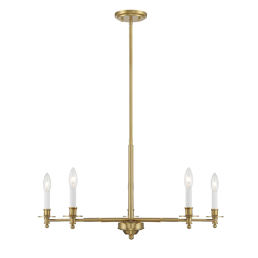 Savoy House Jasmine 5-Light Chandelier, Warm Brass - 1-4410-5-322