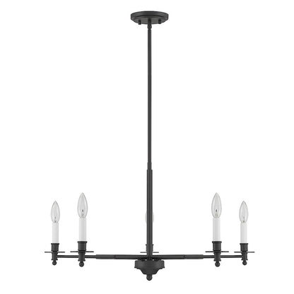 5-Light Chandelier, Matte Black