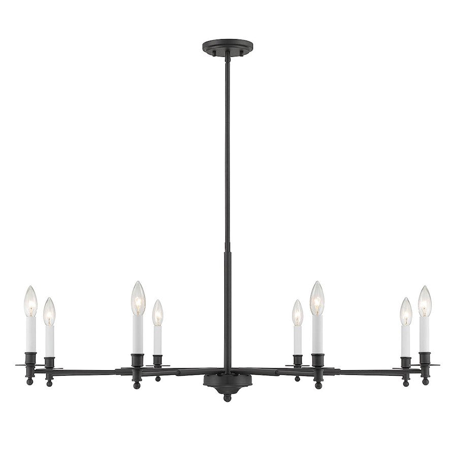 Savoy House Jasmine 8-Light Chandelier, Matte Black - 1-4412-8-89