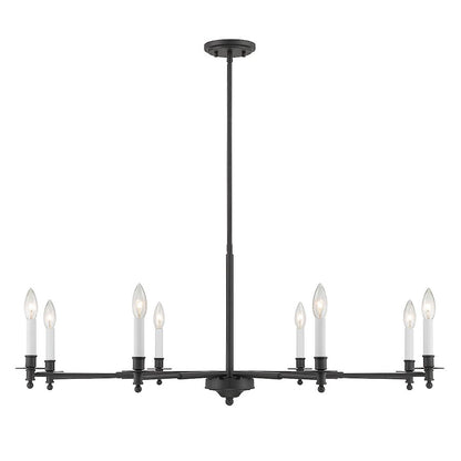 Savoy House Jasmine 8-Light Chandelier, Matte Black - 1-4412-8-89