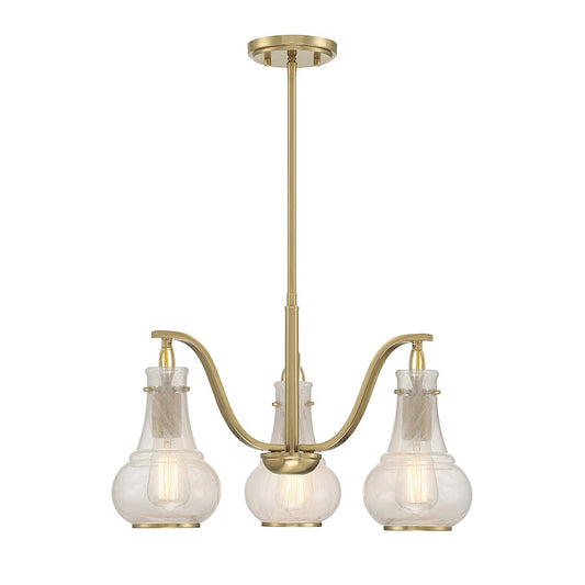 Savoy House Adams 3-Light Chandelier, Warm Brass - 1-4418-3-322