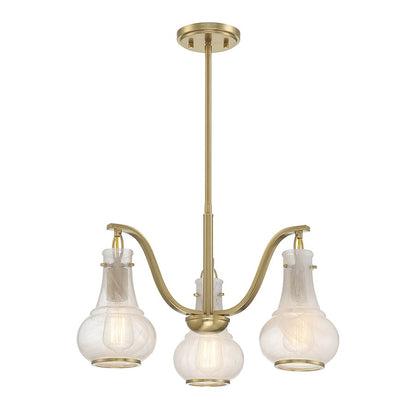 Savoy House Adams 3-Light Chandelier, Warm Brass - 1-4418-3-322