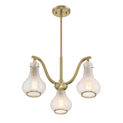 Savoy House Adams 3-Light Chandelier, Warm Brass - 1-4418-3-322