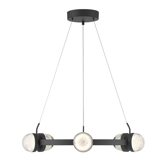 12 Light LED Chandelier, Matte Black