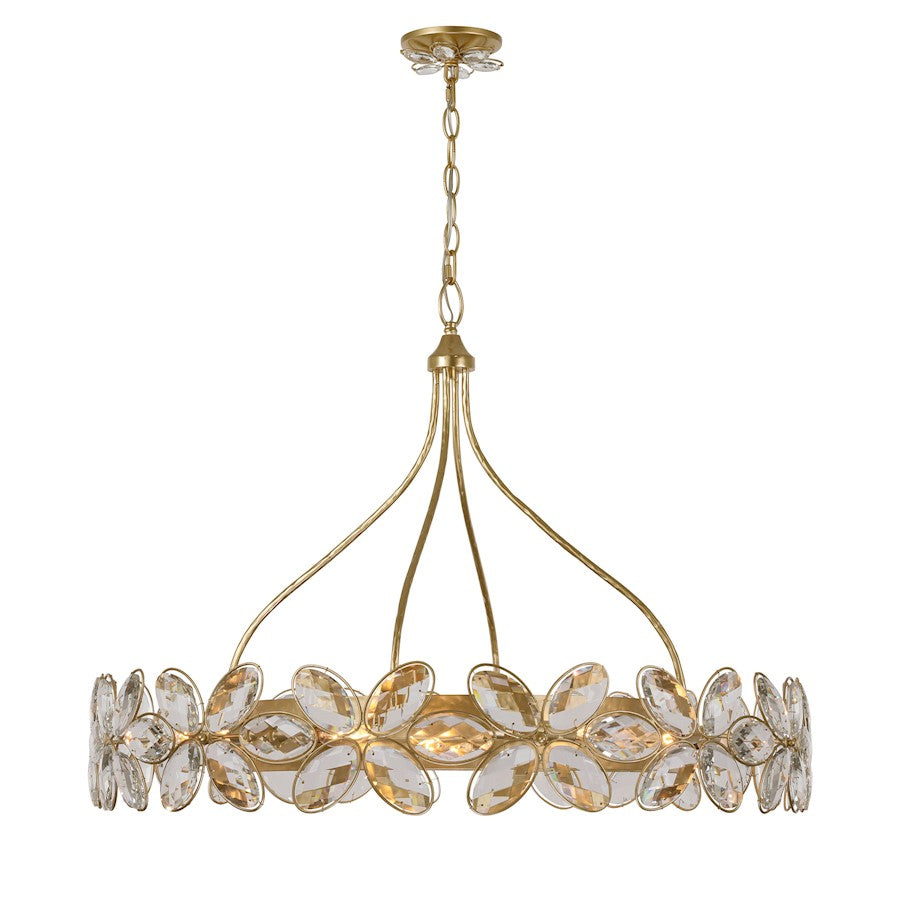 Savoy House Marbella 14 Light Chandelier, Gold Shimmer