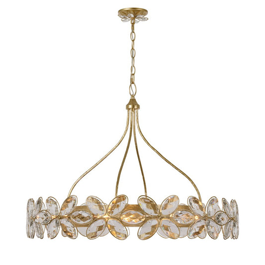 Savoy House Marbella 14 Light Chandelier, Gold Shimmer